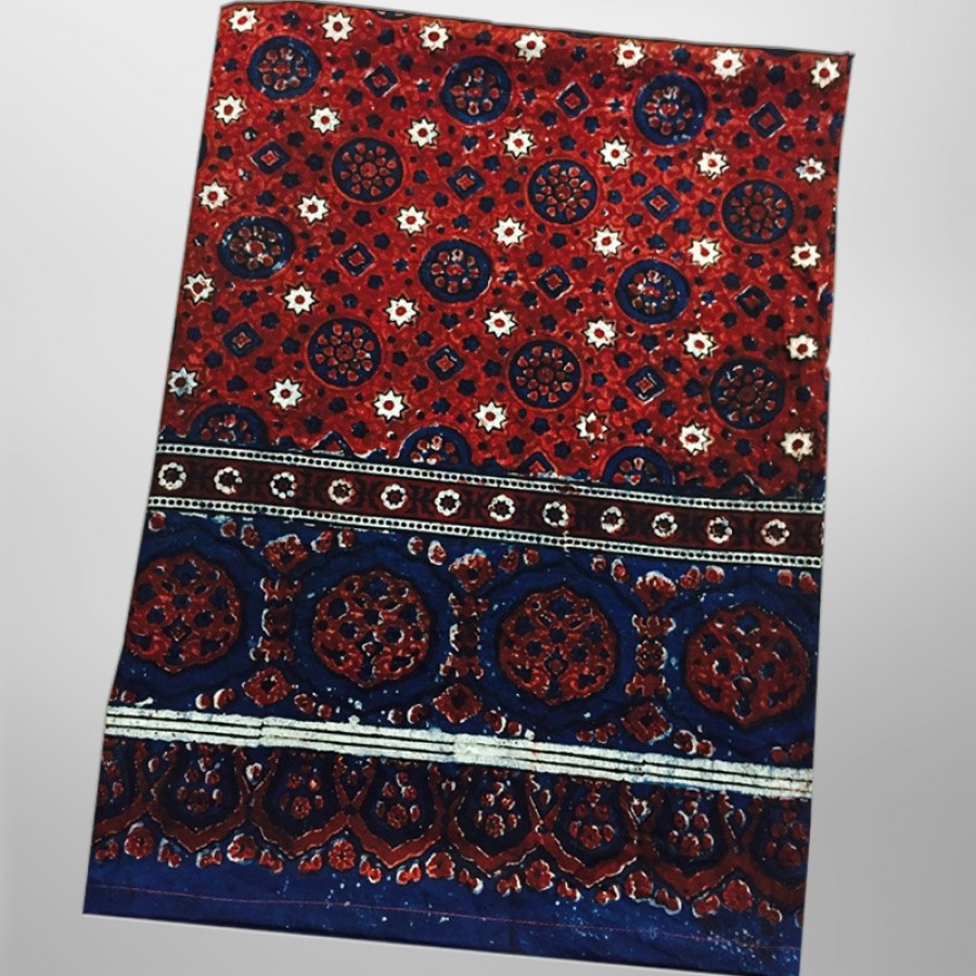 Pure Cotton Herbal Dyed Block Printed Sindhi Ajrak (Original) SA-28-1